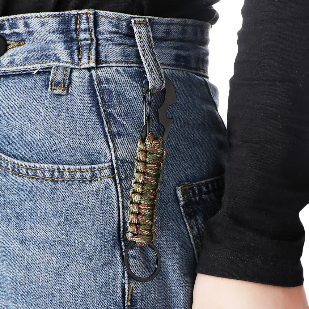 Military Paracord Survival Keychain